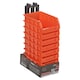 image 6 of Stackable Tool Storage Bins Workshop Garage Modular Organiser & Wall Mounts | Orange | Orange | 8