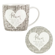 Sentiment Mug & Coaster Set - Mum | Multi | 1