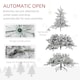 image 6 of HOMCOM 5 Ft Artificial Christmas Tree with Realistic Snow Branches, LED Lights