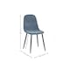 image 7 of Alverton Premium Denim Blue Chenille Upholstered Dining Chairs - Set of 4