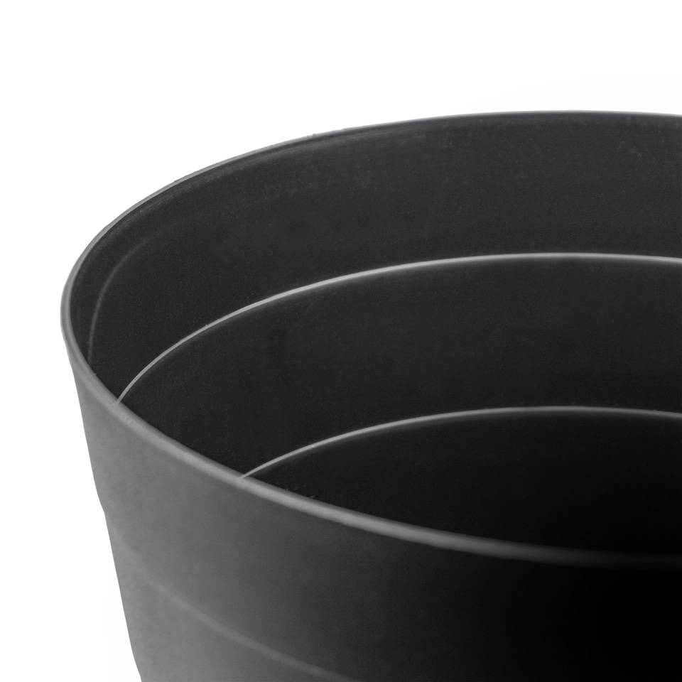 image 1 of JVL Revo Round Waste Bin 6.6L Bathroom Bedroom Office Black