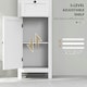 image 5 of HOMCOM Slim Bathroom Storage Cabinet with Open Shelves, White