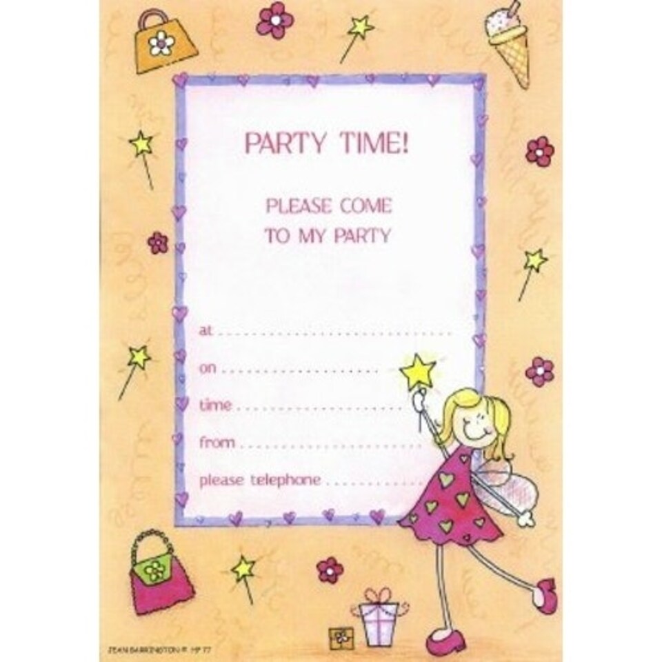 image 1 of Girls Fairy Party Invitations - Pack of 20