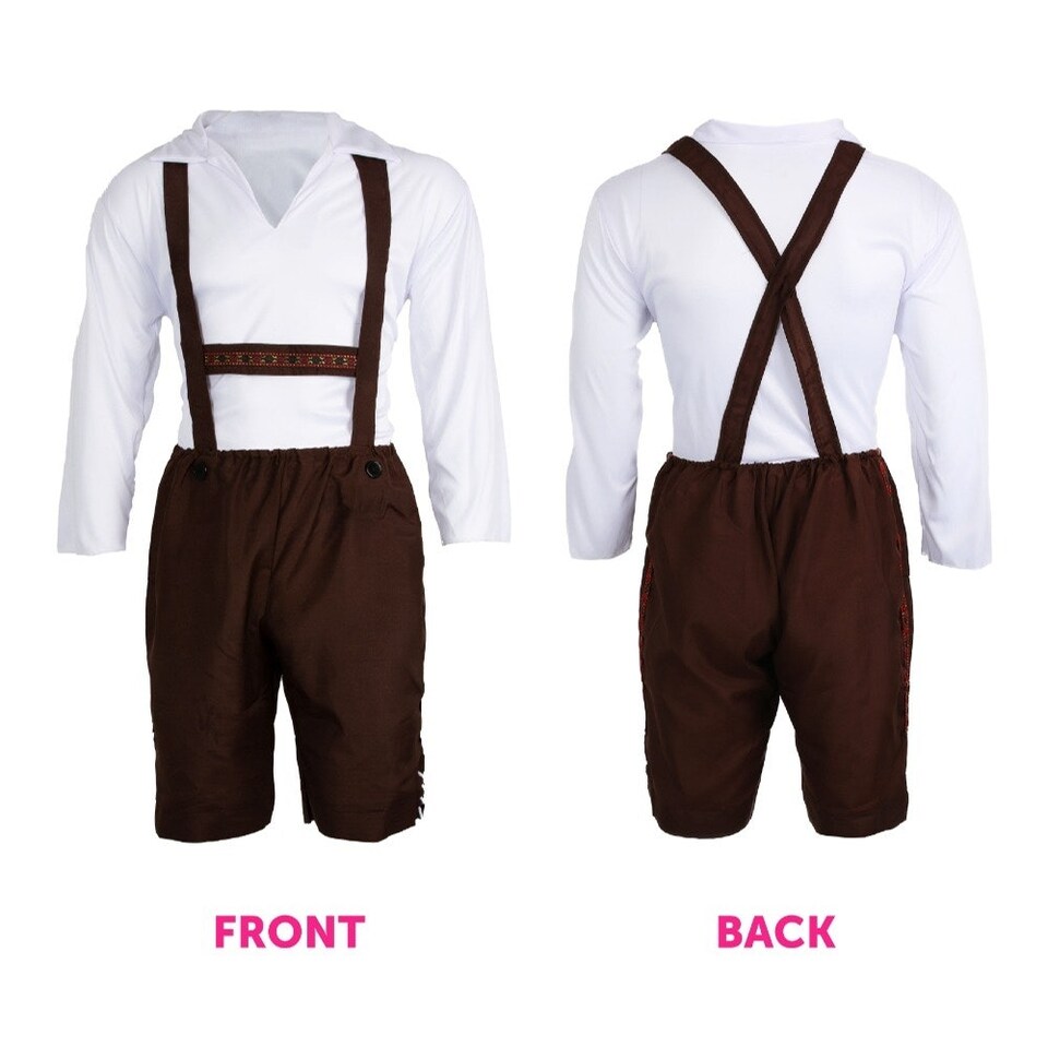 image 1 of Brown Bavarian Costume - with Brown Hat & Socks | Brown | 3XL