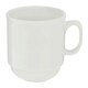image 1 of Interiors by Premier Embossed White Ceramic Cup, Stylish Patterned Hot Drink Mug, Durable Stoneware Tea or Coffee Cup, Modern Cup