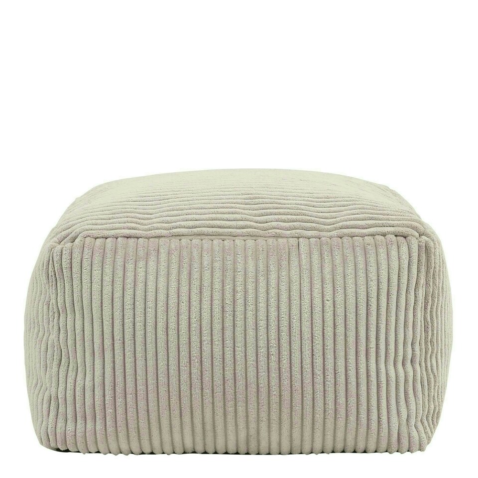 image 1 of icon Theo Beanbag Footstool Corduroy Natural Beige Cream