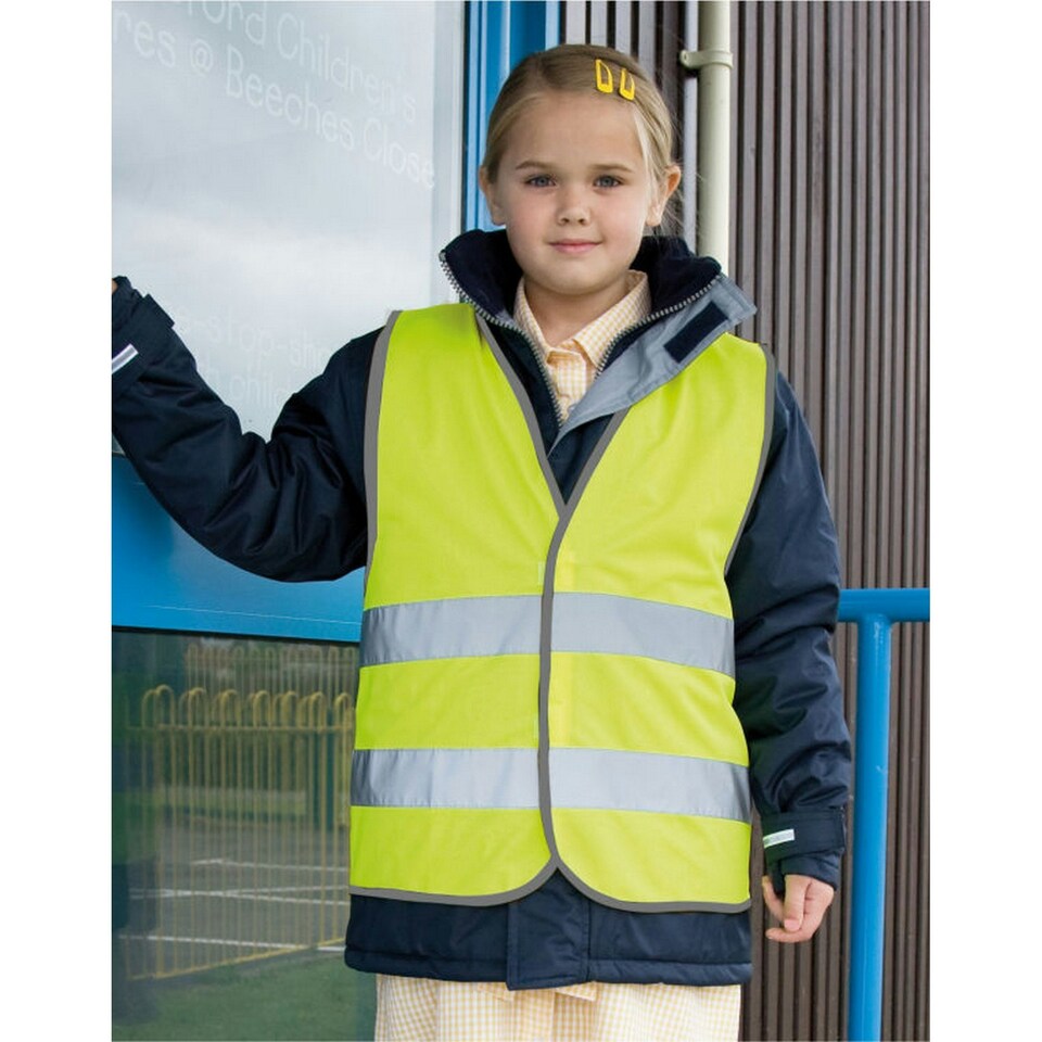 image 1 of SAFE-GUARD by Result Childrens/Kids Safety Vest - Hi Vis Yellow - 4-6 Years