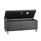 image 9 of Vida Designs Valencia Storage Ottoman Bedroom Hallway Chest Bench, Dark Grey Linen | Grey | Grey