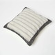 image 5 of Homescapes Veria Handwoven Grey Stripe Kilim Cushion - 45 x 45 cm | Grey | Cream, Grey | 1