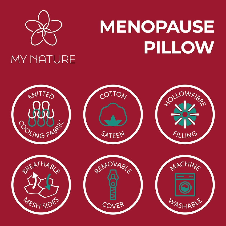 image 1 of Menopause Pillow by My Nature | White | 48 x 74 cm | 1