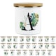 image 4 of Green & Gold Letter U Large Storage Canister | White | Letter U