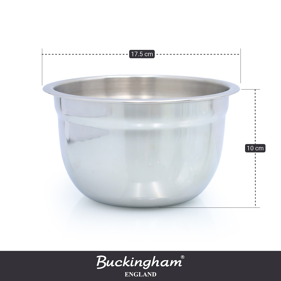 image 1 of Buckingham Premium Stainless Steel Deep Salad Mixing Bowl 17.5 cm , 1.5 Litre