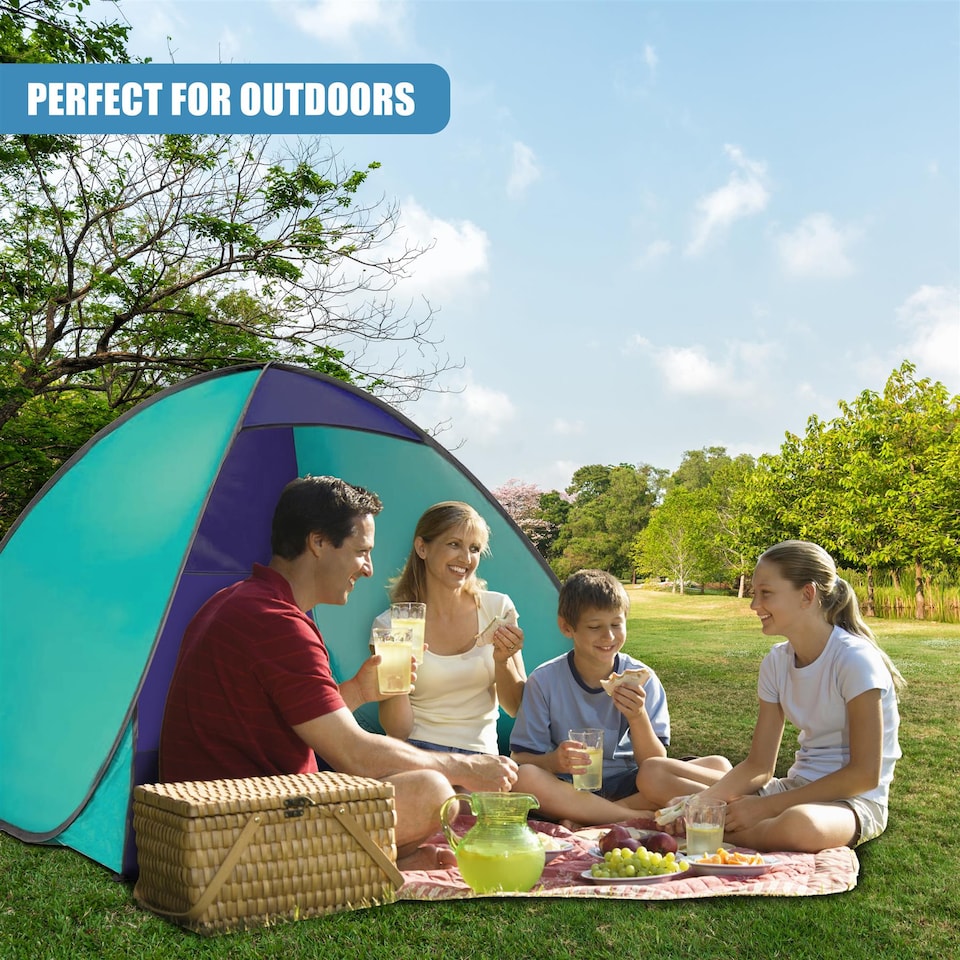 image 1 of GEEZY Pop Up Tent 2-3 Person UPF 50 Waterproof Beach Camping Shelter