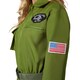 image 6 of Fighter Pilot Costume - womens fancy dress, olive green, military inspired | Green | green | 1