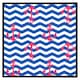 image 2 of Anchors on zig zag stripes (Picture Frame) Brown | M