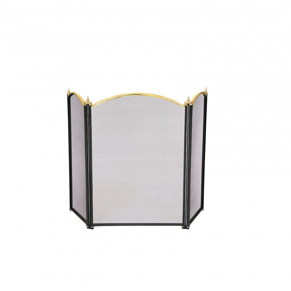 image 1 of Heavy Duty Steel 3 Panel Fire Screen Spark Guard