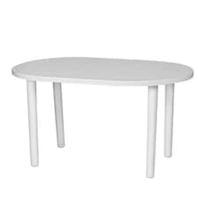 Resol Gala 4 Seater Garden Dining Table - White | White | White