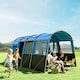 image 7 of Outsunny 8-Person Camping Tent Tunnel Design with 4 Large Windows Green | Green