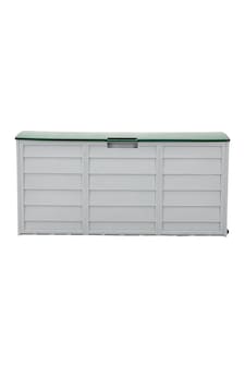 Living and Home 290L Outdoor Plastic Garden Storage Box with Wheels, Green | Green | 290L | 1
