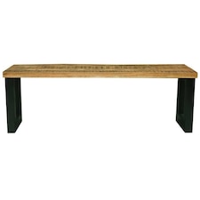 Induse Bench - Mango Wood/Iron - L44 x W180 x H45 cm - Mango PP Saw Finish Brown