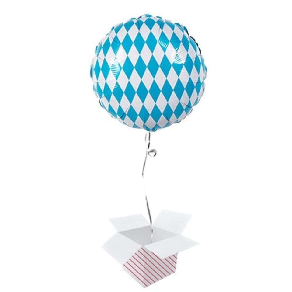 Bavaria Oktoberfest Round Foil Helium Balloon - Inflated Balloon in a Box
