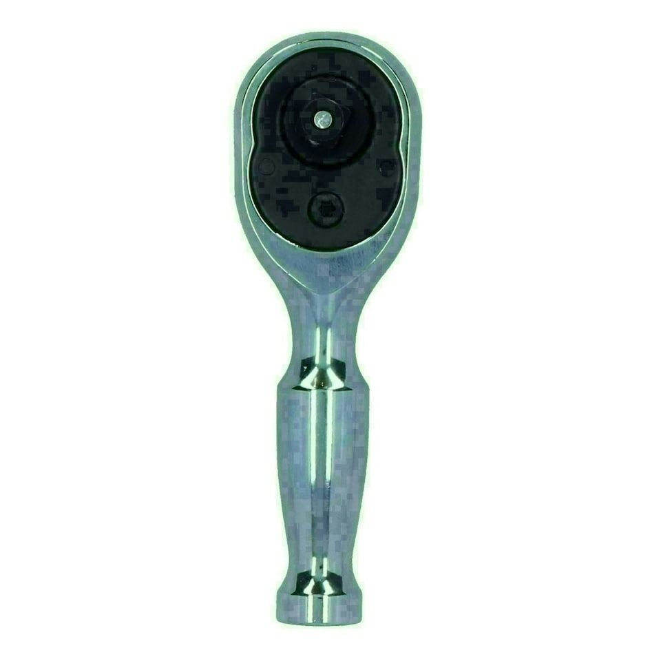 image 1 of 1/4in Drive Stubby Headed Ratchet Socket Driver 90 Teeth Quick Rel Reversible