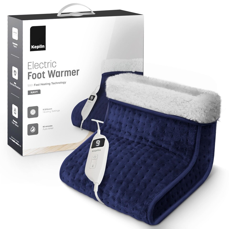 image 1 of Keplin Electric Foot Warmer with Adjustable Heat Settings and Timer
