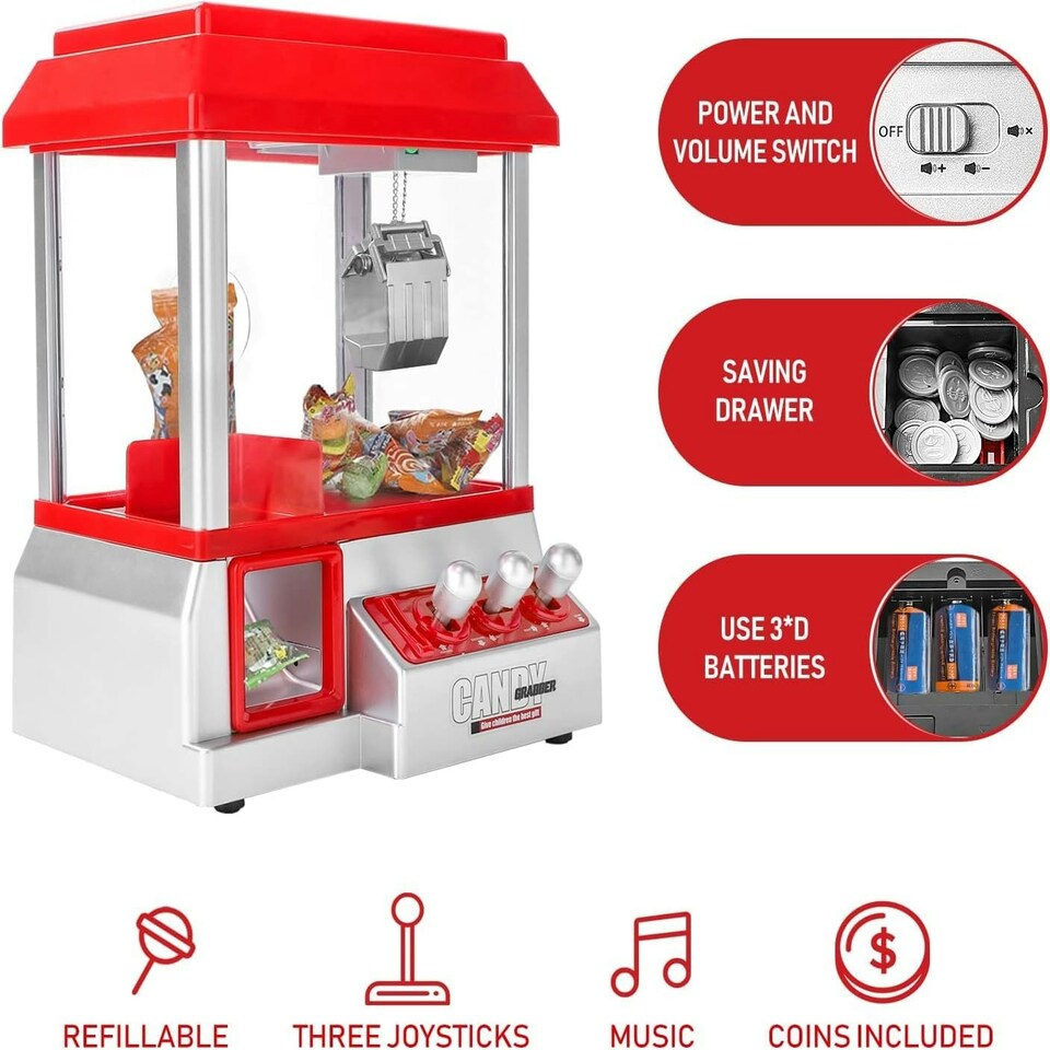 image 1 of Marco Paul Arcade Candy Grabber Machine Multi