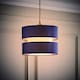 image 3 of ValueLights Sophia Small Navy 2 Tier Ceiling Light Shade & Bulb | Blue
