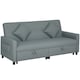 image 1 of HOMCOM Sectional Sofa Bed, L-Shaped 3 Seater Sofa Bed, Reversible Sleeper Sofa with Pull Out Couch Bed, Cushions, Fabric Futon Sofa Bed for Living Room, Grey | Grey | One Size
