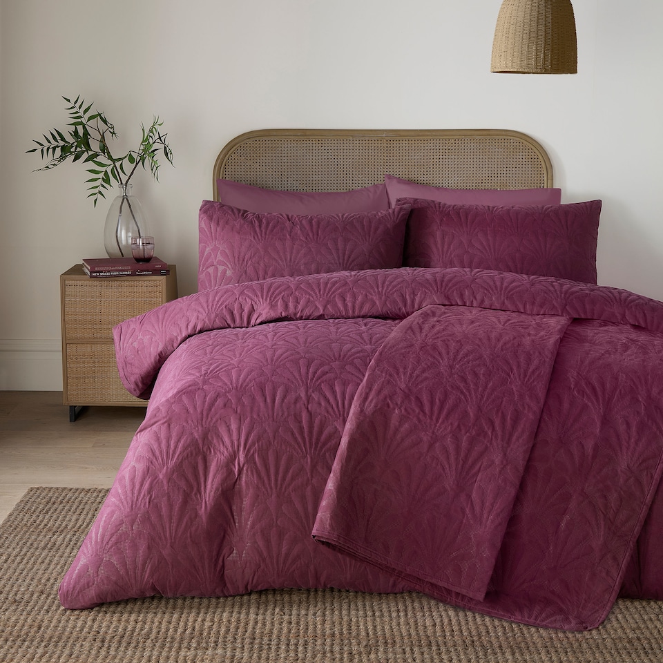 image 1 of Serene Cavali Duvet Cover Set Berry