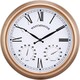 image 1 of Marco Paul 38cm Gold Wall Clock and Thermometer Gold