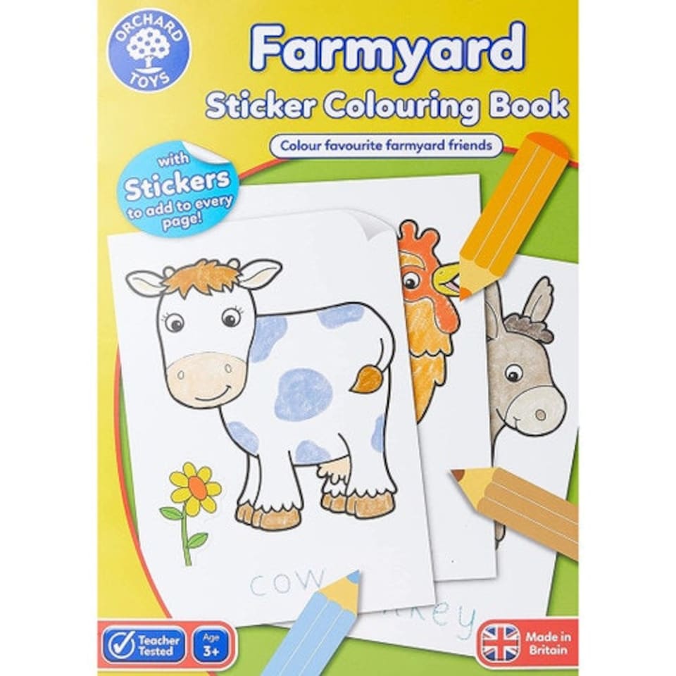 image 1 of Orchard Toys Farmyard Sticker Colouring Book