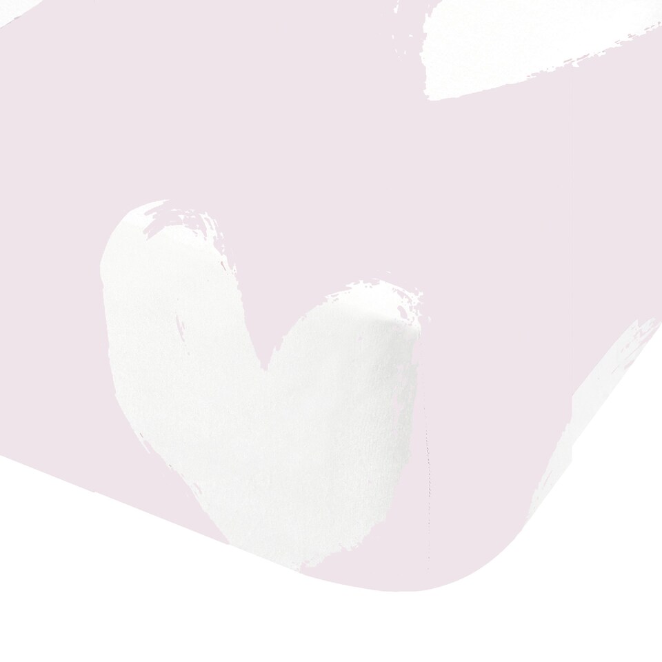 image 1 of Catherine Lansfield Brushed Cotton Hearts Fitted Sheet | White | Single