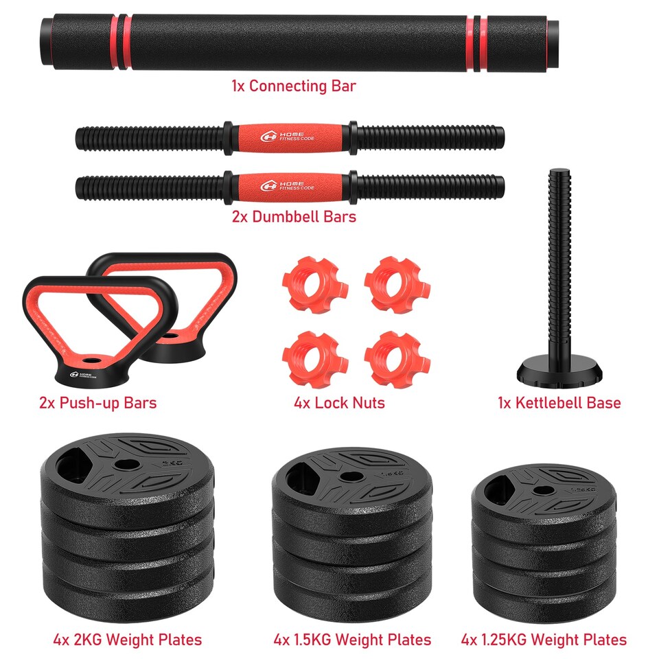 image 1 of Homefitnesscode 4 In 1 Multifunctional Dumbbell Set