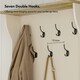 image 5 of VonHaus Hallway Unit Coat Stand with Shoe Storage Bench Cream | One Size