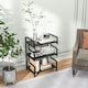 image 6 of HOMCOM 3-Tier Storage Shelf, Metal Shelves for Storage for Home Office, Black