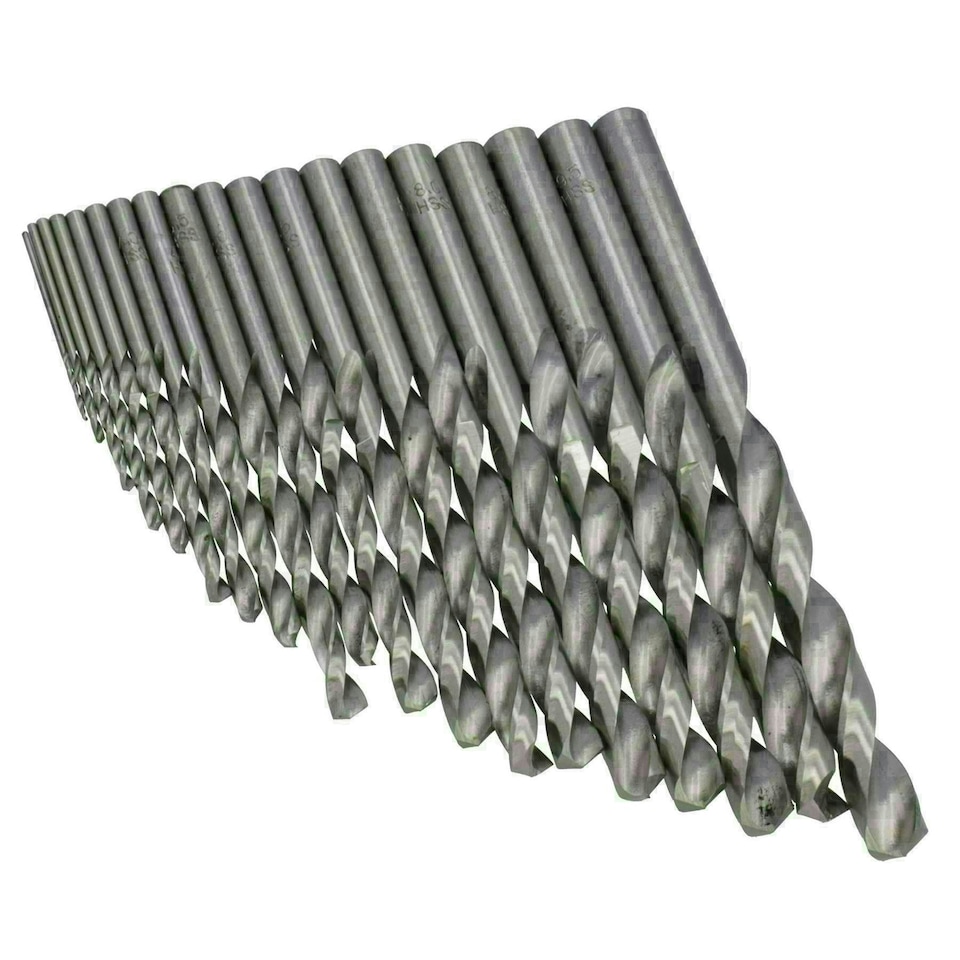 image 1 of 19pc HSS-G Metric Drill Bit Set Split Point Drills Metal Plastic Copper 1mm - 10mm
