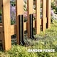 image 6 of Outsunny 2 Pack Fence Post Repair Kit, Metal Fence Post Support with Drill | Black | Black | 81 x 5.5 x 12 cm