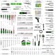 image 4 of Tool Box - 1200 piece tool set, clear arrangement on 4 levels, with wheels Black