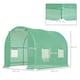 image 3 of Outsunny Polytunnel Greenhouse Outdoor Grow House Roll Up Door Windows 2x2.5m