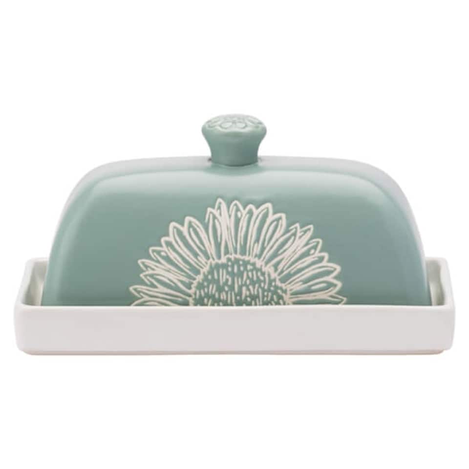 image 1 of English Tableware Company Artisan Flower Butter Dish