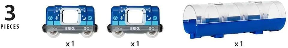 image 1 of BRIO Tunnel & Glow in the Dark Metro Train