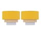 image 1 of Set of 2 Gabi - Ochre Ombre Linen 22cm Table Lamp Shades | Yellow | Medium | 2