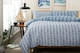 image 2 of Small Fish  Cotton Duvet Set with Stripe Reverse & Printed Fabric Bag | Multi | Super King