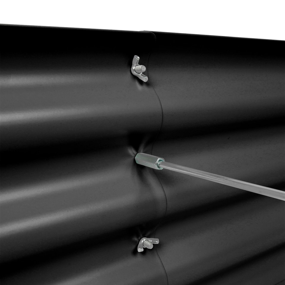 image 1 of Harbour Housewares Rounded Raised Garden Beds - 120cm x 60cm x 45cm - Anthracite - Pack of 2 | Black | Anthracite