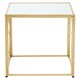 image 3 of Interiors by Premier Farran Gold Finish Side Table With Mirror Top