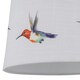 image 7 of First Choice Lighting Set of 2 Hummingbird Chrome Tripod Table Lamps with Linen Bird Print Shades Chrome | Multi
