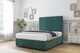 image 3 of Sloomy Harrington Emerald Plush Divan Bed Base 2 Drawers Right Side With 54 Inch Floor Standing Headboard & 12 Inch Matching Footboard | Green | Emerald | Super King | 1