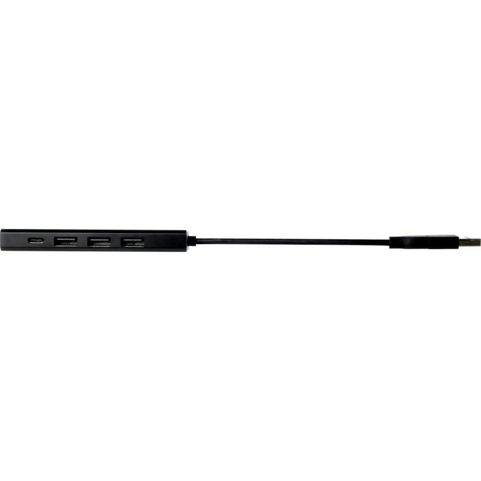 image 1 of Tekio Rise Recycled Aluminium USB 2.0 Hub - Solid Black - One Size